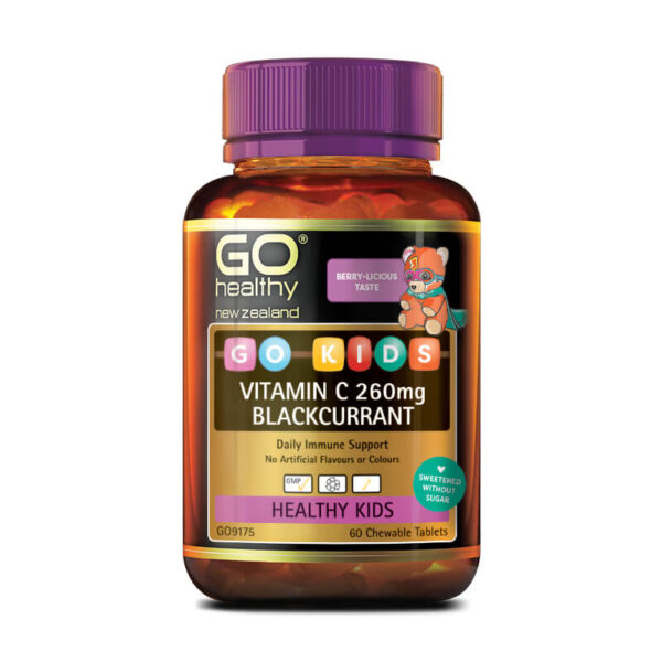 GO HEALTHY KIDS VITAMIN C 260MG BLACKCURRANT 60TABS